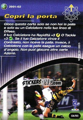 Sticker Copri la porta - Football Champions Italy 2001-2002 - Wizards of The Coast