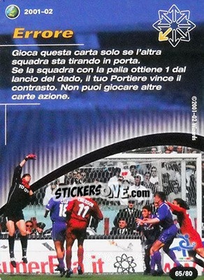 Sticker Errore - Football Champions Italy 2001-2002 n. T65 - Wizards of The Coast