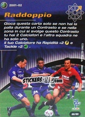 Sticker Raddoppio - Football Champions Italy 2001-2002 n. T66 - Wizards of The Coast