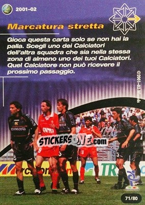 Sticker Marcatura Stretta - Football Champions Italy 2001-2002 n. T71 - Wizards of The Coast