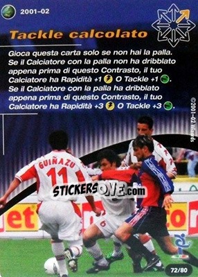 Sticker Tackle calcolato - Football Champions Italy 2001-2002 n. T72 - Wizards of The Coast