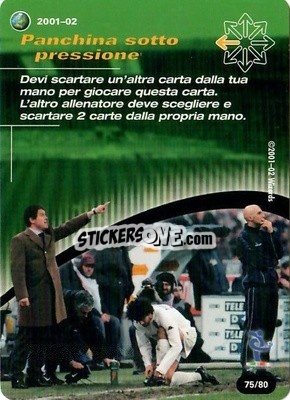 Sticker Panchina sotto pressione - Football Champions Italy 2001-2002 n. T75 - Wizards of The Coast