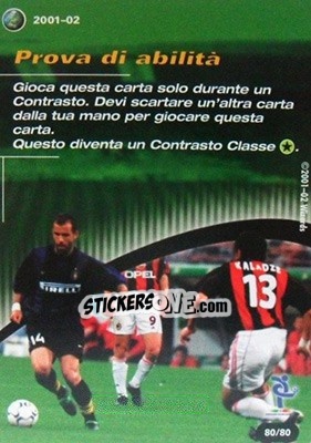 Sticker Prova di abilita - Football Champions Italy 2001-2002 n. T80 - Wizards of The Coast