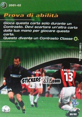 Figurina Prova di abilita - Football Champions Italy 2001-2002 - Wizards of The Coast