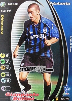 Sticker Gianpaolo Bellini - Football Champions Italy 2001-2002 n. u1 - Wizards of The Coast