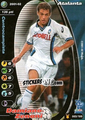 Sticker Damiano Zenoni - Football Champions Italy 2001-2002 - Wizards of The Coast