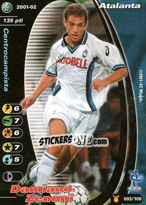 Sticker Damiano Zenoni - Football Champions Italy 2001-2002 n. u3 - Wizards of The Coast