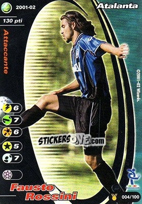Sticker Fausto Rossini - Football Champions Italy 2001-2002 - Wizards of The Coast