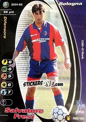 Sticker Salvatore Fresi - Football Champions Italy 2001-2002 n. u5 - Wizards of The Coast