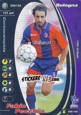 Sticker Fabio Pecchia - Football Champions Italy 2001-2002 n. u8 - Wizards of The Coast