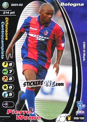 Sticker Pierre Wome - Football Champions Italy 2001-2002 - Wizards of The Coast