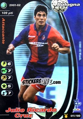 Sticker Julio Ricardo Cruz - Football Champions Italy 2001-2002 - Wizards of The Coast