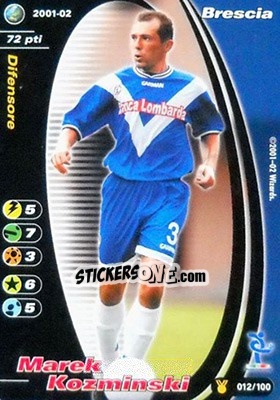 Sticker Marek Kozminsky - Football Champions Italy 2001-2002 n. u12 - Wizards of The Coast