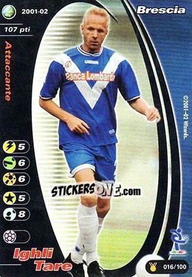 Sticker Igli Tare - Football Champions Italy 2001-2002 n. u16 - Wizards of The Coast