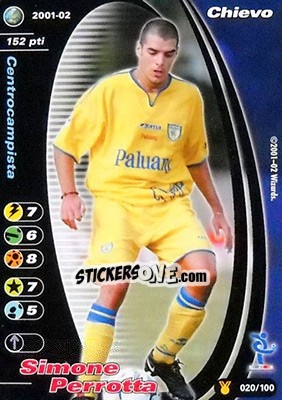 Sticker Simone Perrotta - Football Champions Italy 2001-2002 n. u20 - Wizards of The Coast