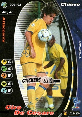 Sticker Ciro De Cesare - Football Champions Italy 2001-2002 - Wizards of The Coast