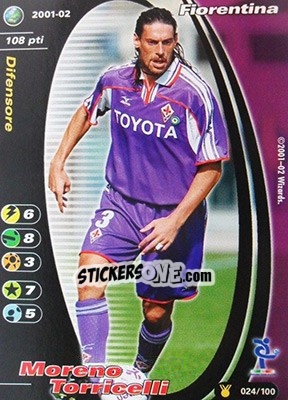 Sticker Moreno Torricelli - Football Champions Italy 2001-2002 - Wizards of The Coast