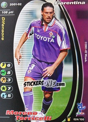 Sticker Moreno Torricelli - Football Champions Italy 2001-2002 n. u24 - Wizards of The Coast