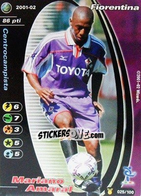 Sticker Mariano Amaral - Football Champions Italy 2001-2002 n. u25 - Wizards of The Coast