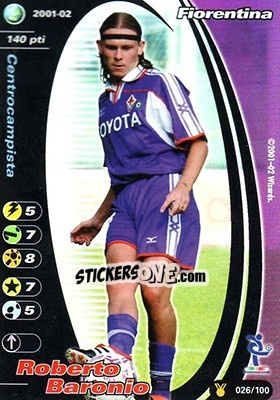 Sticker Roberto Baronio - Football Champions Italy 2001-2002 n. u26 - Wizards of The Coast