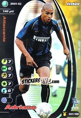 Figurina Adriano - Football Champions Italy 2001-2002 - Wizards of The Coast