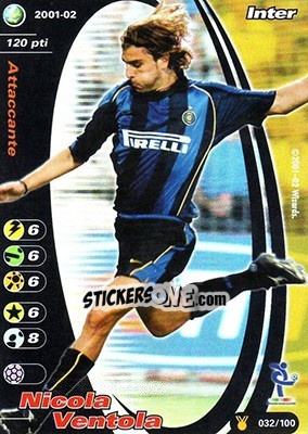 Sticker Nicola Ventola - Football Champions Italy 2001-2002 - Wizards of The Coast