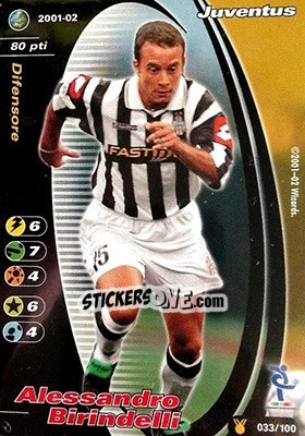 Sticker Alessandro Birindelli - Football Champions Italy 2001-2002 n. u33 - Wizards of The Coast