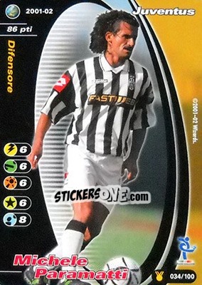 Sticker Michele Paramatti - Football Champions Italy 2001-2002 n. u34 - Wizards of The Coast