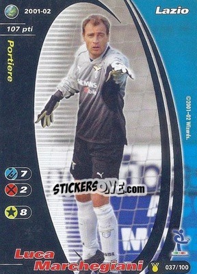 Sticker Luca Marchegiani - Football Champions Italy 2001-2002 - Wizards of The Coast