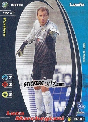 Sticker Luca Marchegiani - Football Champions Italy 2001-2002 n. u37 - Wizards of The Coast