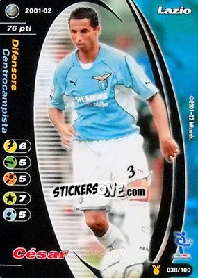 Figurina Cesar - Football Champions Italy 2001-2002 n. u38 - Wizards of The Coast