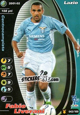 Sticker Fabio Liverani - Football Champions Italy 2001-2002 n. u43 - Wizards of The Coast