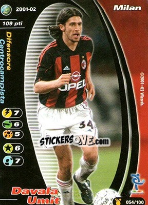 Sticker Davala Umit - Football Champions Italy 2001-2002 n. u54 - Wizards of The Coast