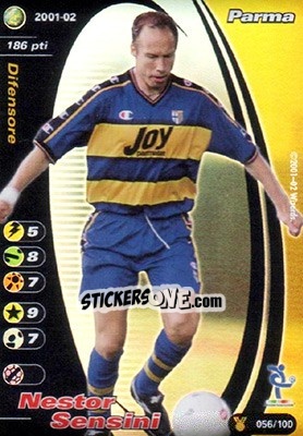 Sticker Nestor Sensini - Football Champions Italy 2001-2002 n. u56 - Wizards of The Coast