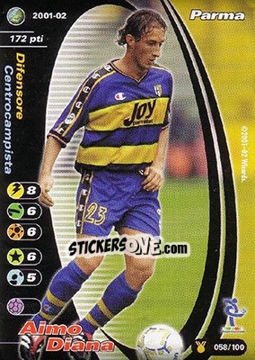 Sticker Aimo Diana - Football Champions Italy 2001-2002 n. u58 - Wizards of The Coast