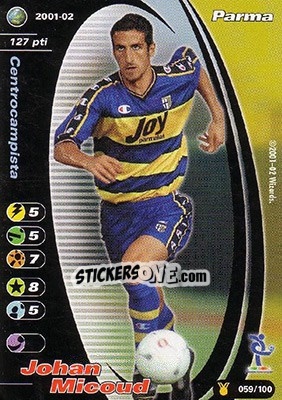 Sticker Johan Micoud - Football Champions Italy 2001-2002 n. u59 - Wizards of The Coast