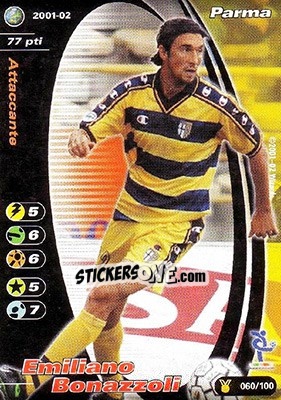 Sticker Emiliano Bonazzoli - Football Champions Italy 2001-2002 n. u60 - Wizards of The Coast
