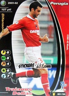 Sticker Traianos Dellas - Football Champions Italy 2001-2002 n. u61 - Wizards of The Coast