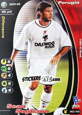 Sticker Sean Sogliano - Football Champions Italy 2001-2002 n. u62 - Wizards of The Coast