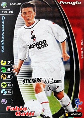 Sticker Fabio Gatti - Football Champions Italy 2001-2002 n. u64 - Wizards of The Coast