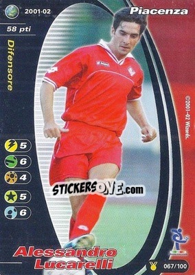 Sticker Alessandro Lucarelli - Football Champions Italy 2001-2002 n. u67 - Wizards of The Coast