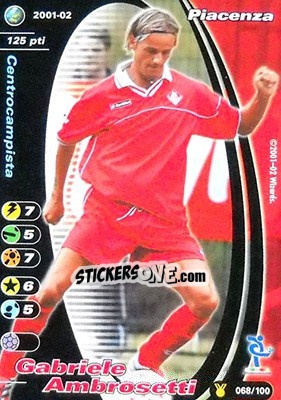 Sticker Gabriele Ambrosetti - Football Champions Italy 2001-2002 n. u68 - Wizards of The Coast