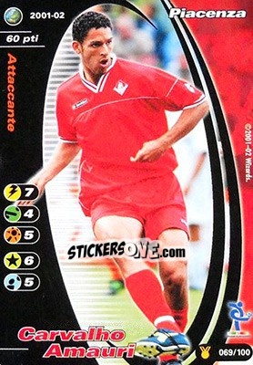 Sticker Carvalho Amauri - Football Champions Italy 2001-2002 n. u69 - Wizards of The Coast