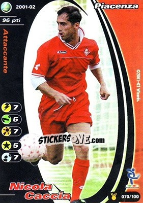 Sticker Nicola Caccia - Football Champions Italy 2001-2002 n. u70 - Wizards of The Coast