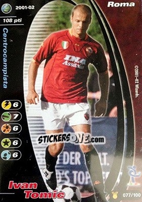 Sticker Ivan Tomic - Football Champions Italy 2001-2002 n. u77 - Wizards of The Coast