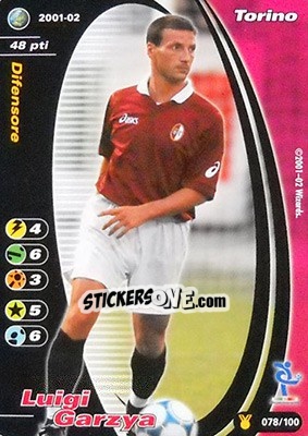 Sticker Luigi Garzya - Football Champions Italy 2001-2002 n. u78 - Wizards of The Coast