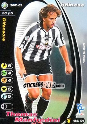 Sticker Thomas Manfredini - Football Champions Italy 2001-2002 n. u82 - Wizards of The Coast