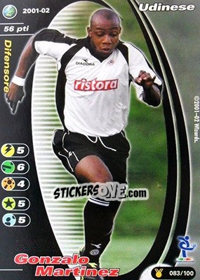 Sticker Gonzalo Martinez - Football Champions Italy 2001-2002 n. u83 - Wizards of The Coast