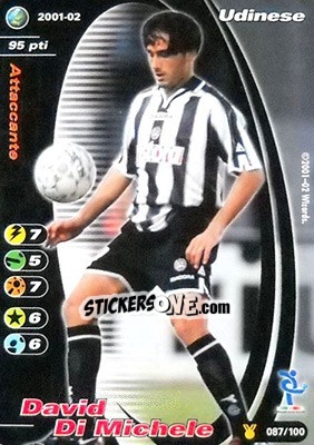 Sticker David Di Michele - Football Champions Italy 2001-2002 n. u87 - Wizards of The Coast