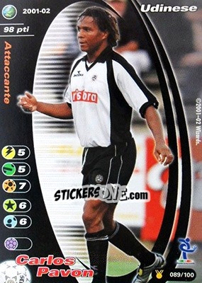 Sticker Carlos Pavon - Football Champions Italy 2001-2002 n. u89 - Wizards of The Coast